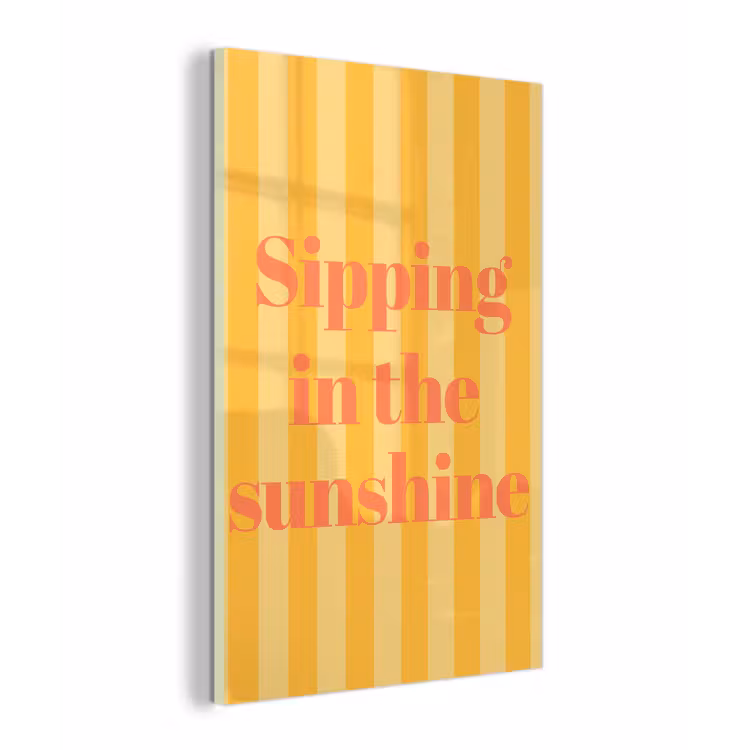 Gestreept - Geel - Sunshine - Letters plexiglas 5mm klein -z3d