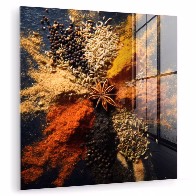 Specerijen - Explosie - Oranje plexiglas 5mm klein -zzzproduct_nieuw