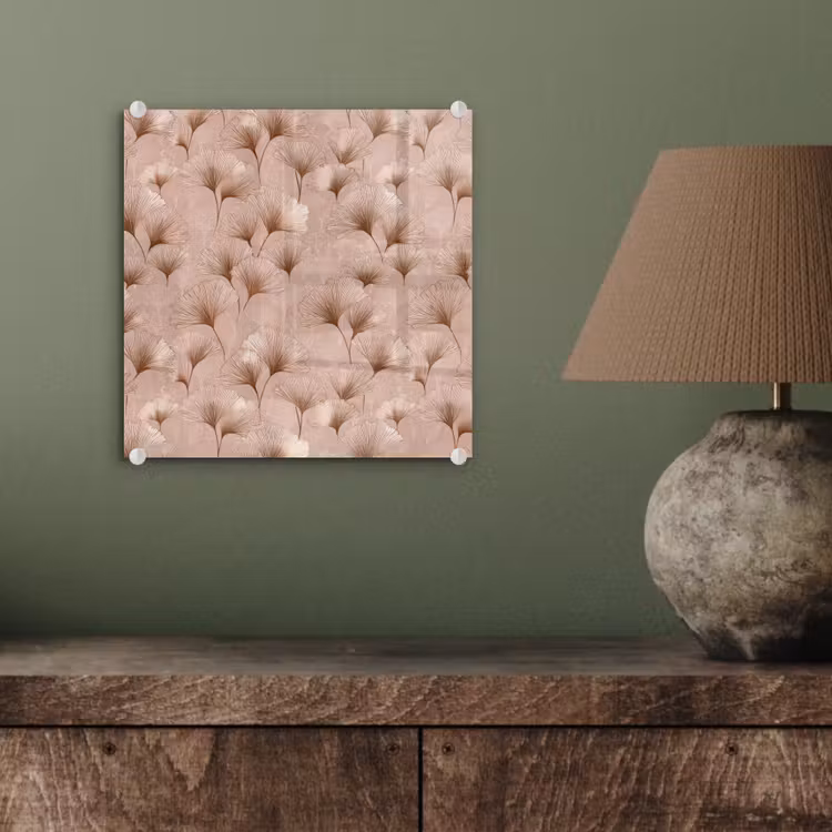 Ginkgo - Patroon - Roze plexiglas 5mm klein 11 -sfeer3