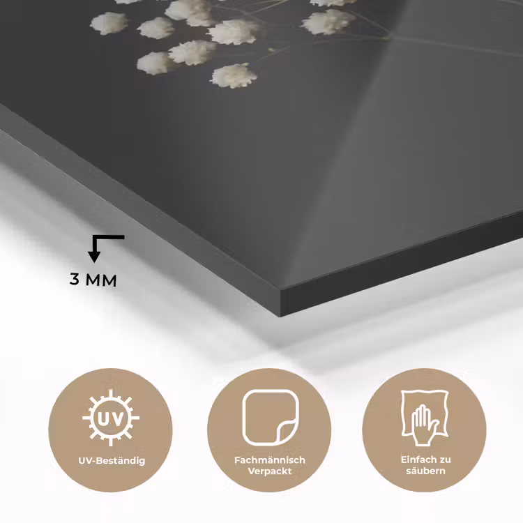 Gipskruid - Bloemetjes - Wit - Minimalistisch plexiglas 5mm klein -wsfeer2_DE