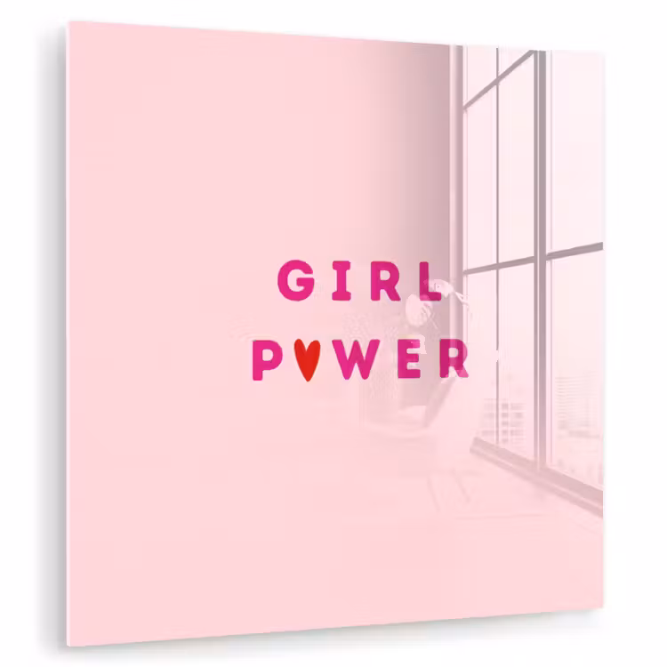 Girl power - Roze - Hartje plexiglas 5mm klein -zzzproduct_nieuw