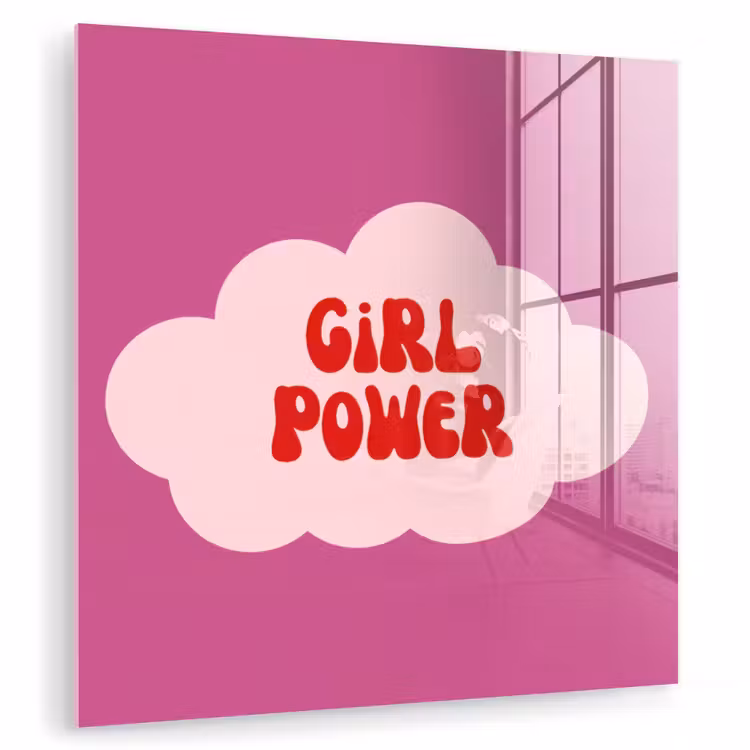 Girl power - Wolk - Roze plexiglas 5mm klein -zzzproduct_nieuw