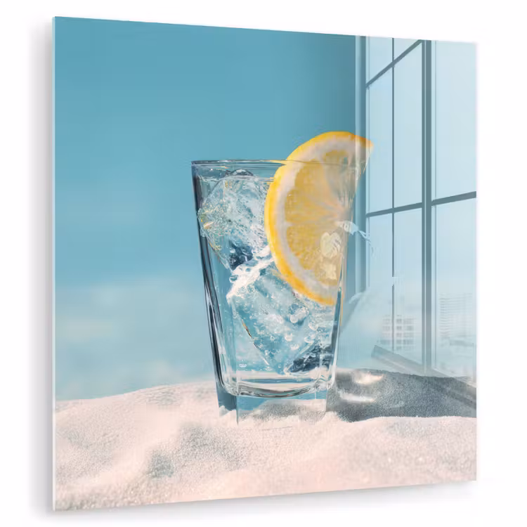 Glas - ijsblokjes - Citroen plexiglas 5mm klein -zzzproduct_nieuw