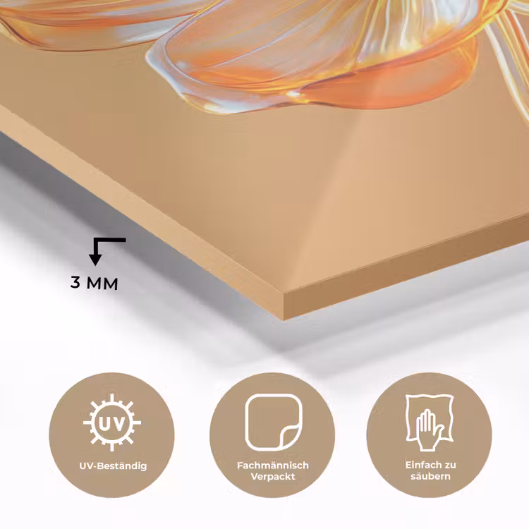 Glazen - Bloem - Oranje plexiglas 5mm klein -wsfeer2_DE