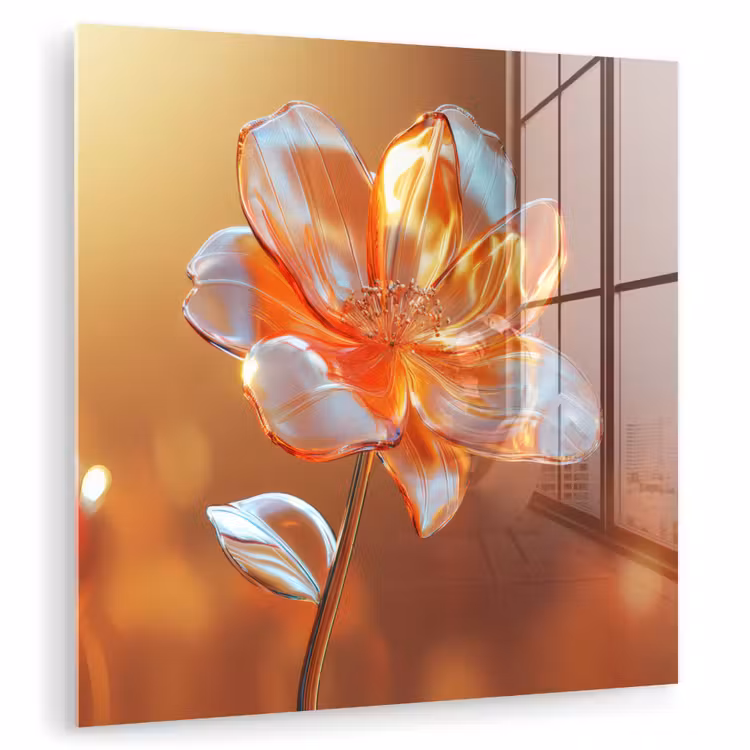Glazen - Bloem - Zonlicht plexiglas 5mm klein -zzzproduct_nieuw