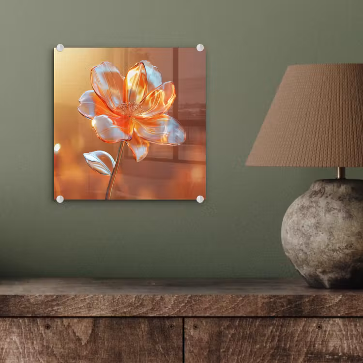 Glazen - Bloem - Zonlicht plexiglas 5mm klein -sfeer3