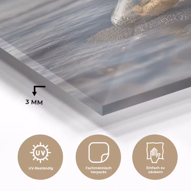 Glazenfles - Post - Zee - Zand plexiglas 5mm klein -wsfeer2_DE