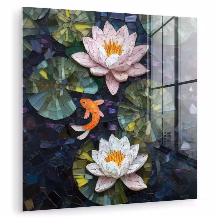 Glasstukjes - Leliebladeren - Vis - Oranje plexiglas 5mm klein -zzzproduct_nieuw
