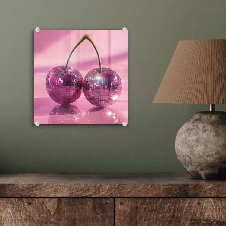 Glitter - Discobol - Roze - Kersen plexiglas 5mm klein -sfeer3