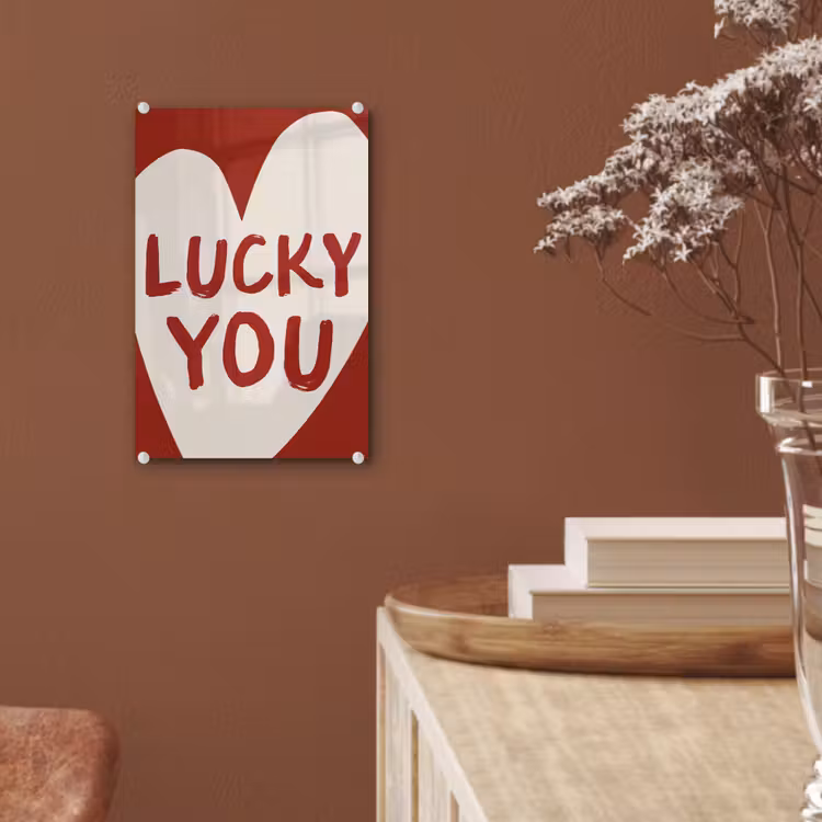 Lucky - Hart - Rood plexiglas 5mm klein -sfeer5
