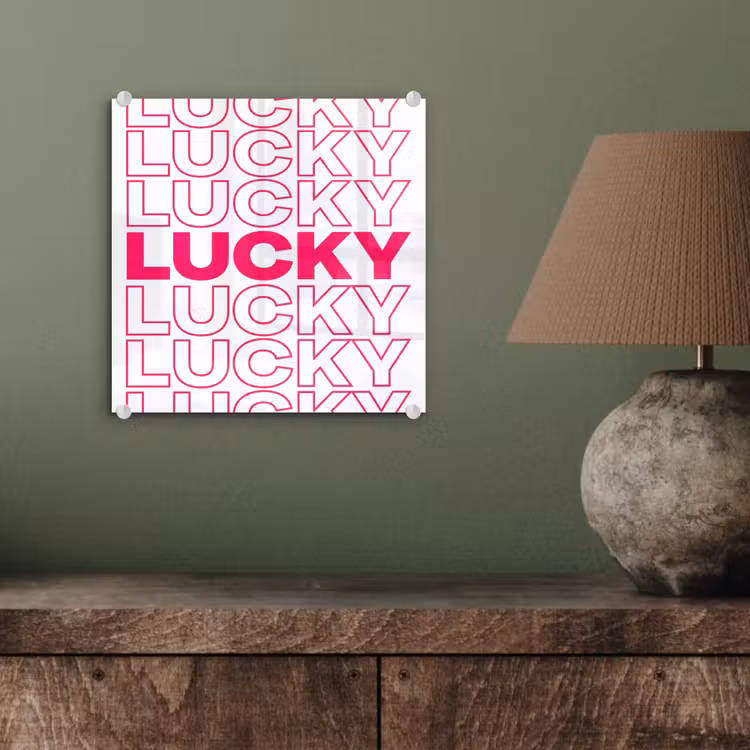 Lucky - Roze - Patroon plexiglas 5mm klein -sfeer3