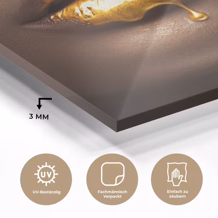 Goud - Vrouw - Verf - Lippen - Luxe plexiglas 5mm klein -wsfeer2_DE