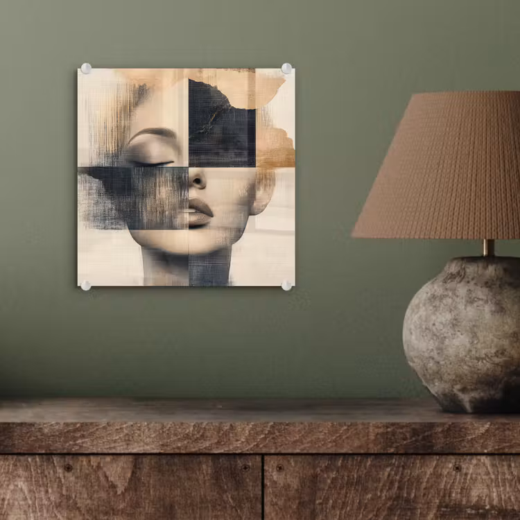 Goud - Vrouw - Rechthoeken plexiglas 5mm klein -sfeer3