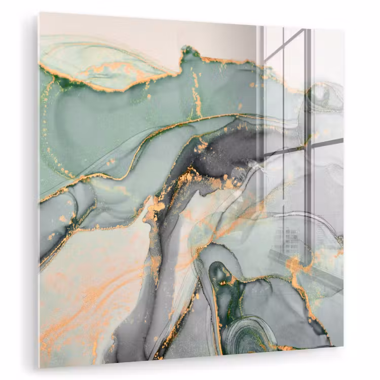 Goud - Marmer - Groen - luxe - Glitter - Marmerlook plexiglas 5mm klein -zzzproduct_nieuw