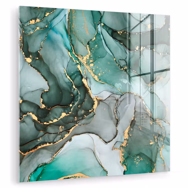 Goud - Marmer - Groen - Luxe - Marmerlook - Grijs plexiglas 5mm klein -zzzproduct_nieuw