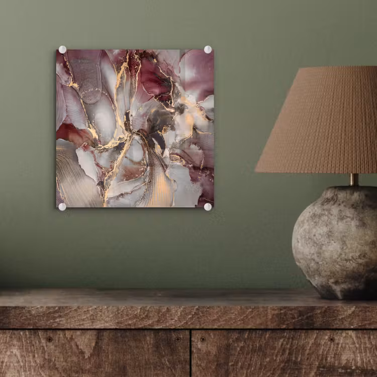 Goud - Marmer - Paars plexiglas 5mm klein -sfeer3