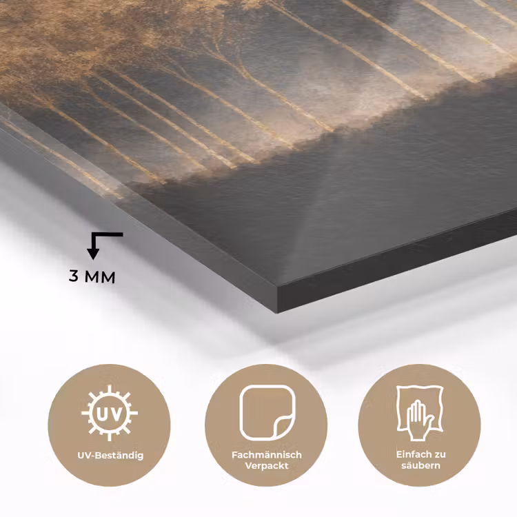 Gouden Bomen in Mistig Landschap plexiglas 5mm klein -wsfeer2_DE