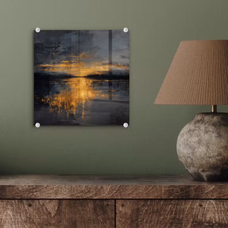 Gouden Reflectie op Water plexiglas 5mm klein -sfeer3