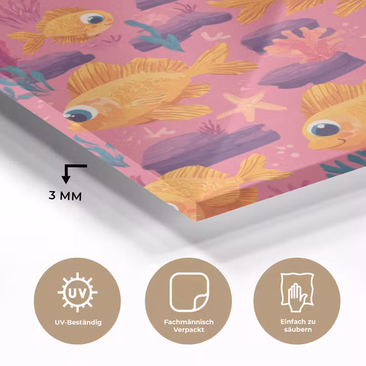 Goudvissen - Koraal - Kleurrijk plexiglas 5mm klein 11 -wsfeer2_DE