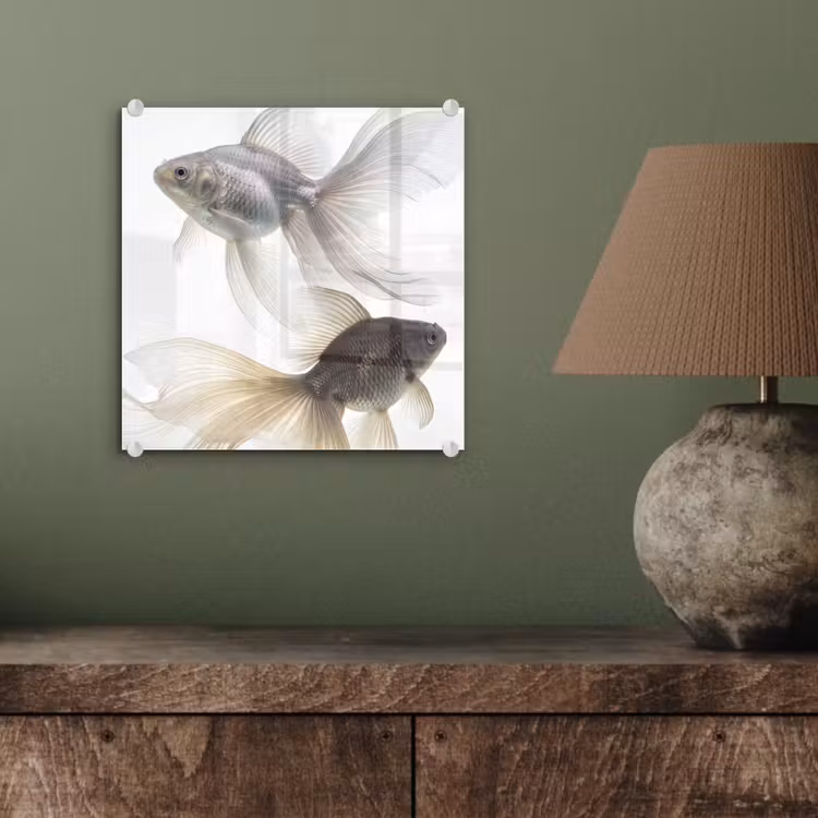 Goudvissen - Modern - Wit plexiglas 5mm klein -sfeer3