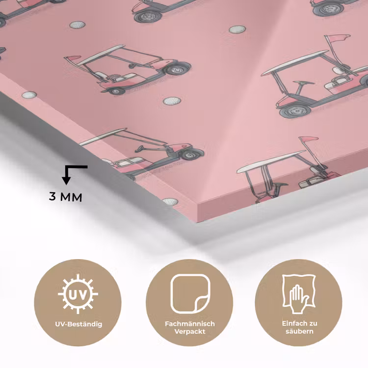 Golfkar - Retro - Roze plexiglas 5mm klein 11 -wsfeer2_DE