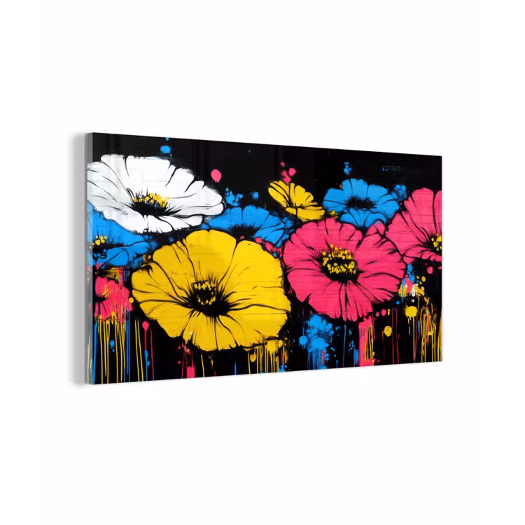 Graffiti - Bloemen - Kleur plexiglas 5mm klein -z3d