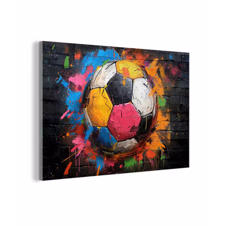 Graffiti - Voetbal - Muur - Street art - Sport plexiglas 5mm klein -zzzproduct_nieuw