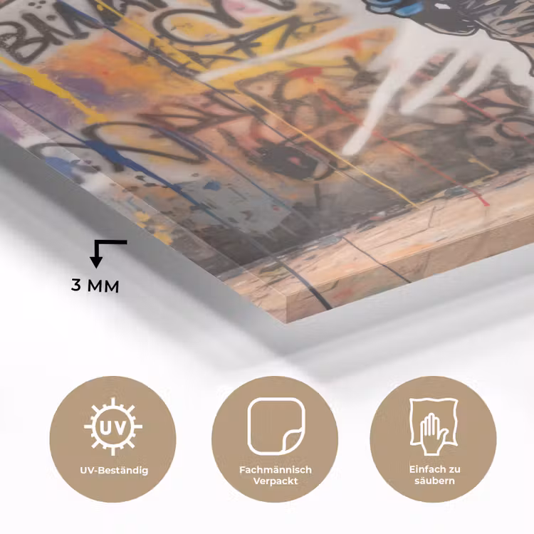 Graffiti - Jongen - Kleuren - Kunst - Street Art plexiglas 5mm klein -wsfeer2_DE