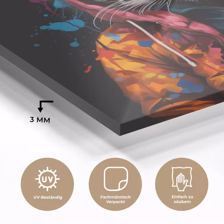 Graffiti - Luipaard - Zwart - Jas plexiglas 5mm klein -wsfeer2_DE