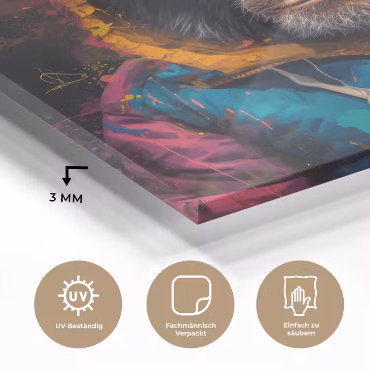 Graffiti - Chimpansee - Jas - Aap - Verf plexiglas 5mm klein -wsfeer2_DE