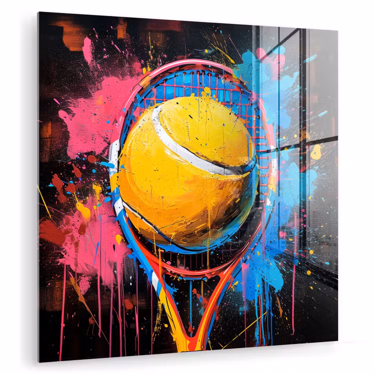 Graffiti - Tennis - Sport - Racket plexiglas 5mm klein -zzzproduct_nieuw