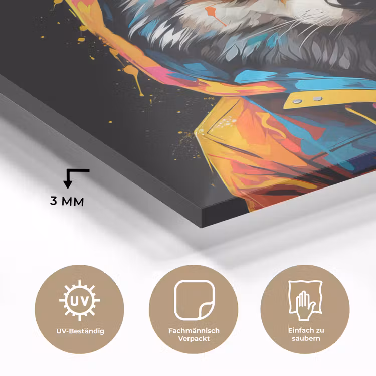 Graffiti - Wolf - Jas - Zwart plexiglas 5mm klein -wsfeer2_DE