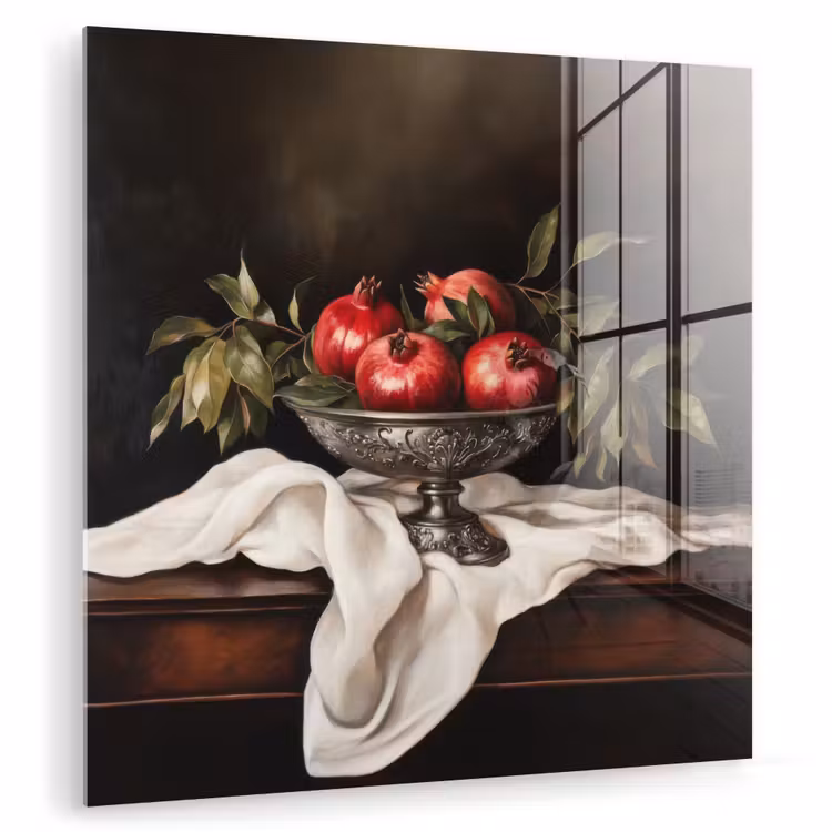 Granaatappels - Klassiek - Vintage plexiglas 5mm klein -zzzproduct_nieuw