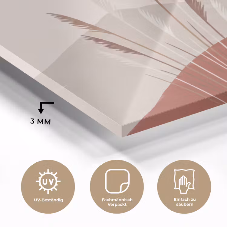 Gras - Landschap - Natuur - Abstract - Beige plexiglas 5mm klein -wsfeer2_DE