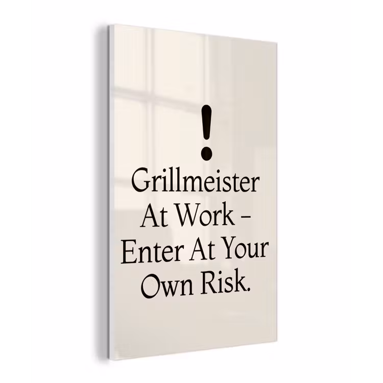 Grill - Uitroepteken - Zwart - Tekst plexiglas 5mm klein -z3d