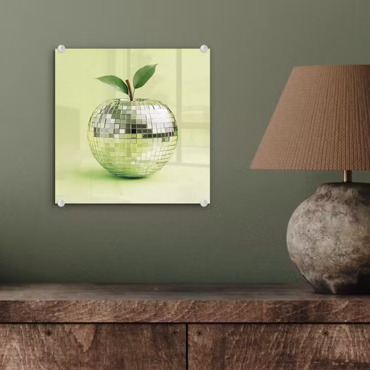 Groen - Disco - Decoratie - Appel plexiglas 5mm klein -sfeer3
