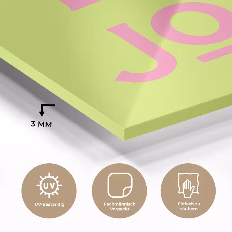 Groen - Roze bonjour - art-deco plexiglas 5mm klein -wsfeer2_DE