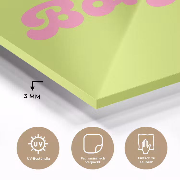 Groen - Roze bonjour - Retro plexiglas 5mm klein -wsfeer2_DE