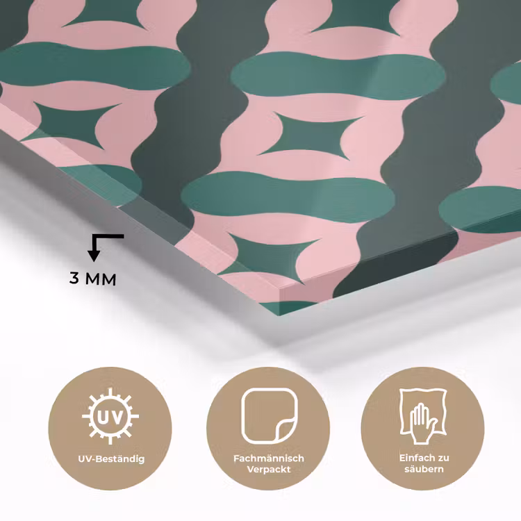Groen - Roze - Retro - Sterren plexiglas 5mm klein 11 -wsfeer2_DE