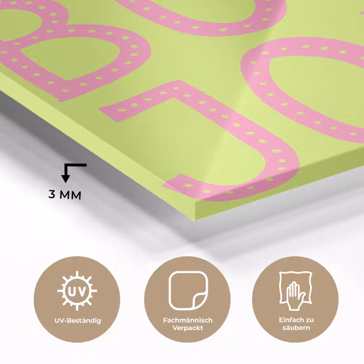 Groen - Smiley - Bonjour - Roze plexiglas 5mm klein -wsfeer2_DE