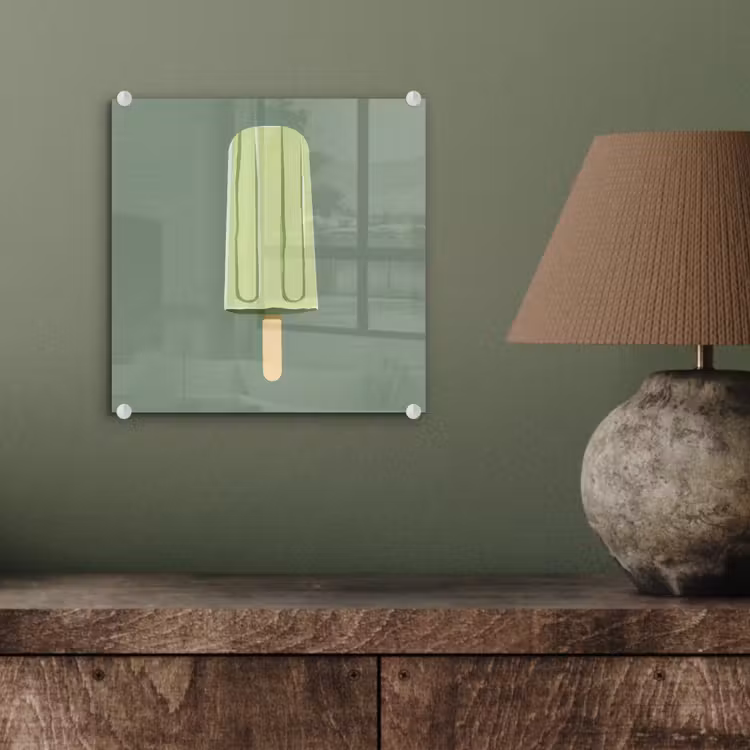 Groen - Waterijsje - Stokje - Illustratie plexiglas 5mm klein -sfeer3