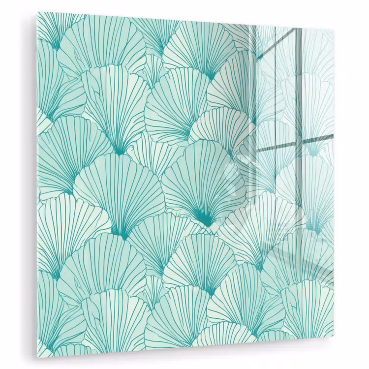 Groen - Wit - Ginko - Getekend - Textuur plexiglas 5mm klein 11 -zzzproduct_nieuw