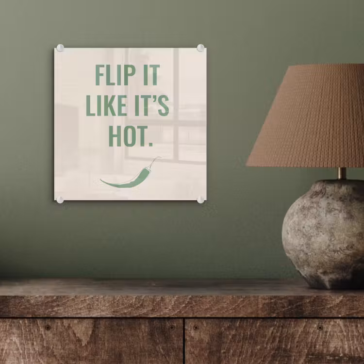 Groen - Quote - Zomer - Chilipeper plexiglas 5mm klein -sfeer3