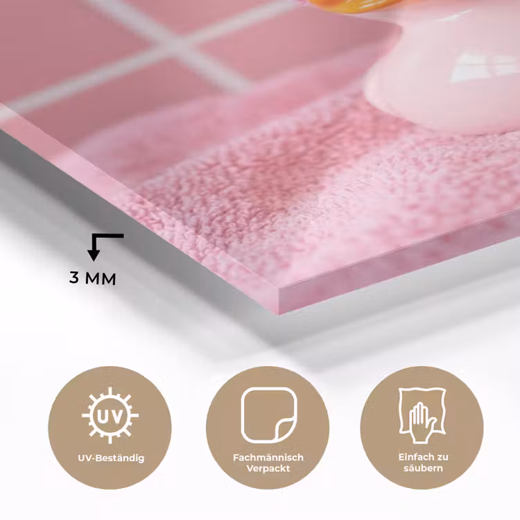 Badeend -Strik - Roze plexiglas 5mm klein -wsfeer2_DE