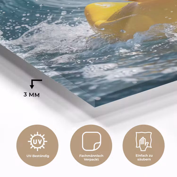 Badeend - Stoer - Golven plexiglas 5mm klein -wsfeer2_DE
