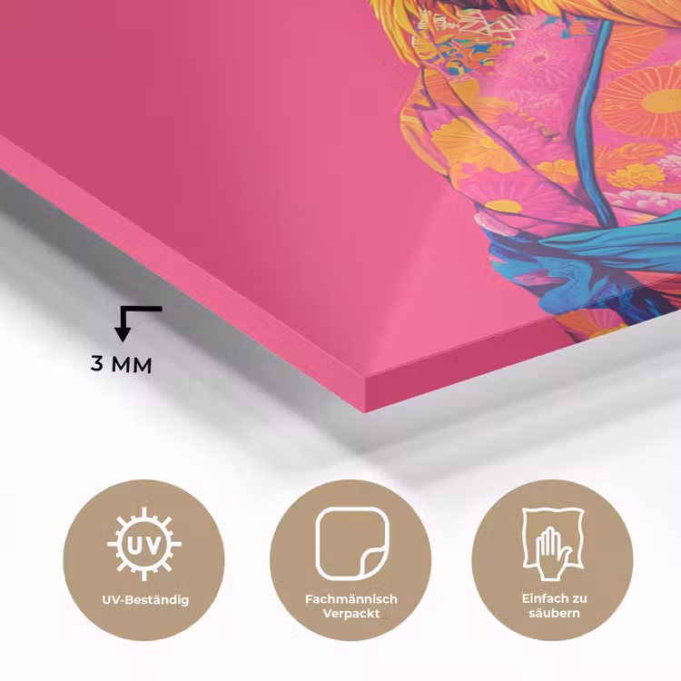 Haan - Kleurrijk - Kimono - Roze plexiglas 5mm klein -wsfeer2_DE