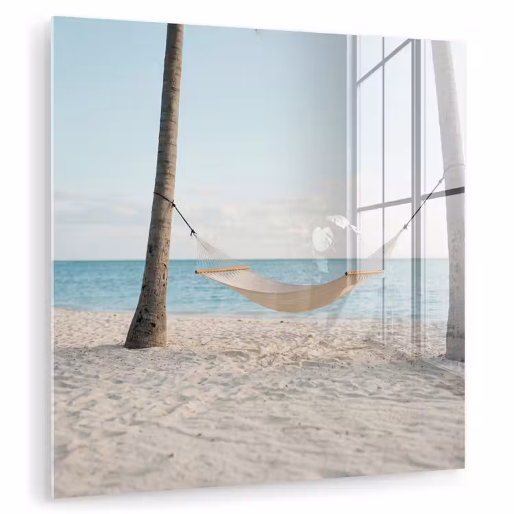 Hangmat - Strand - Wit plexiglas 5mm klein -zzzproduct_nieuw