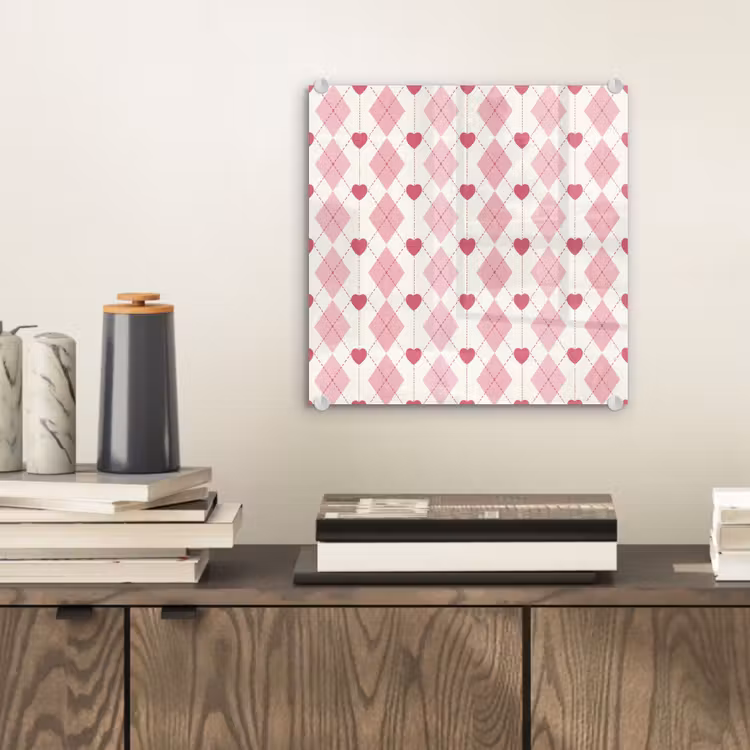 Ruiten - Klassiek - Roze - Wit plexiglas 5mm klein 11 -sfeer1