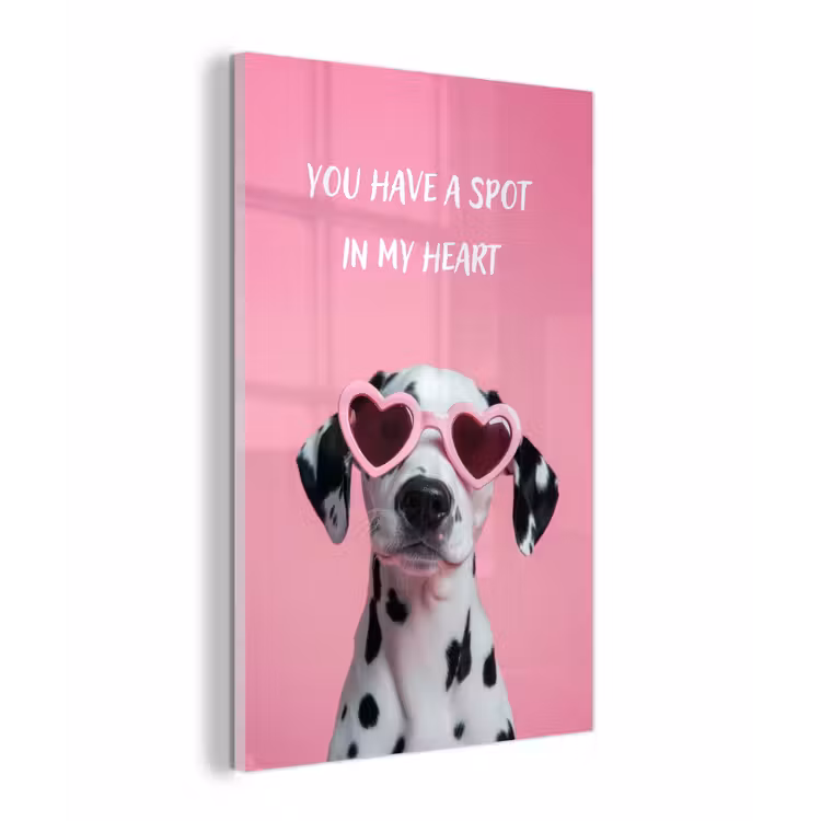 Hartjes - Hond - Valentijn - Roze plexiglas 5mm klein -z3d