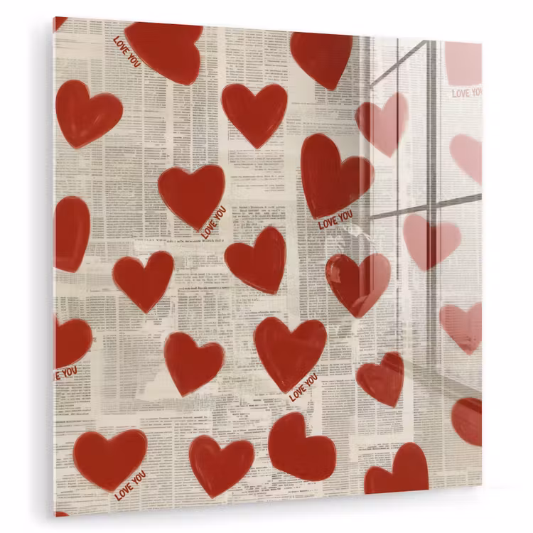 Hartjes - Krant - Loveyou plexiglas 5mm klein -zzzproduct_nieuw